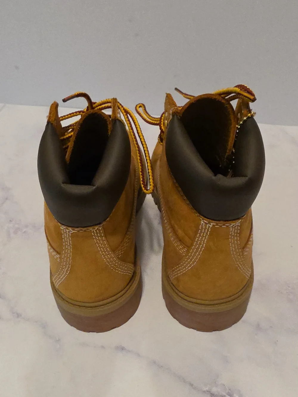 Timberland Wheat/Tan Nubuck Boots with Dark Collar